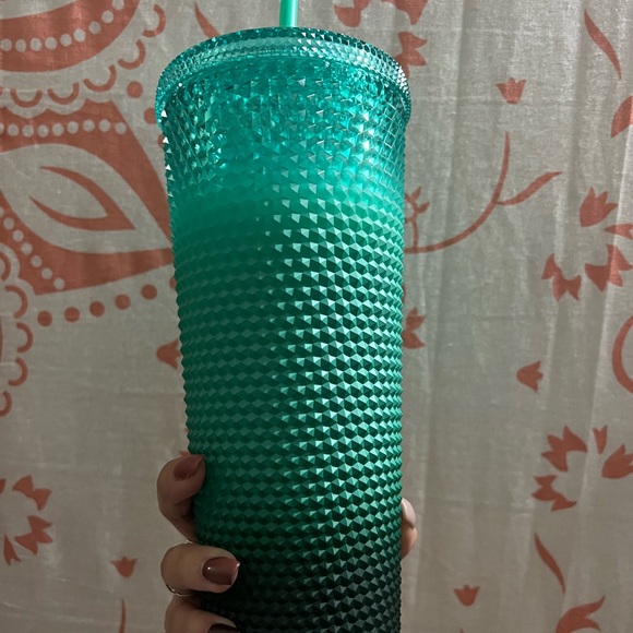NWT! STARBUCKS mint Gradient studded tumbler set + keychain/ornament (3) - Picture 3 of 11